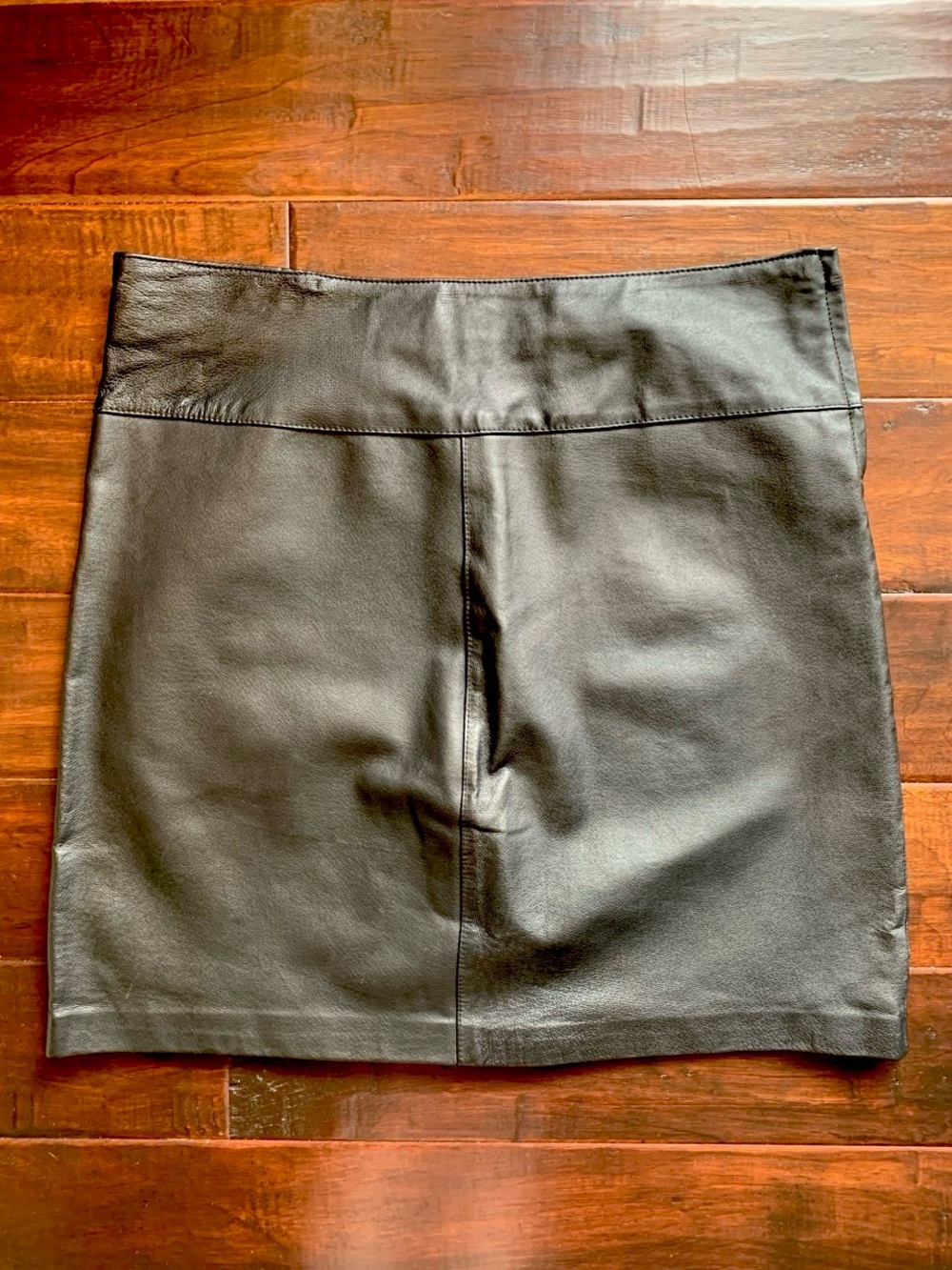 Vintage Le Château Black Leather Mini Skirt 14 | Genuine Leather High Waist